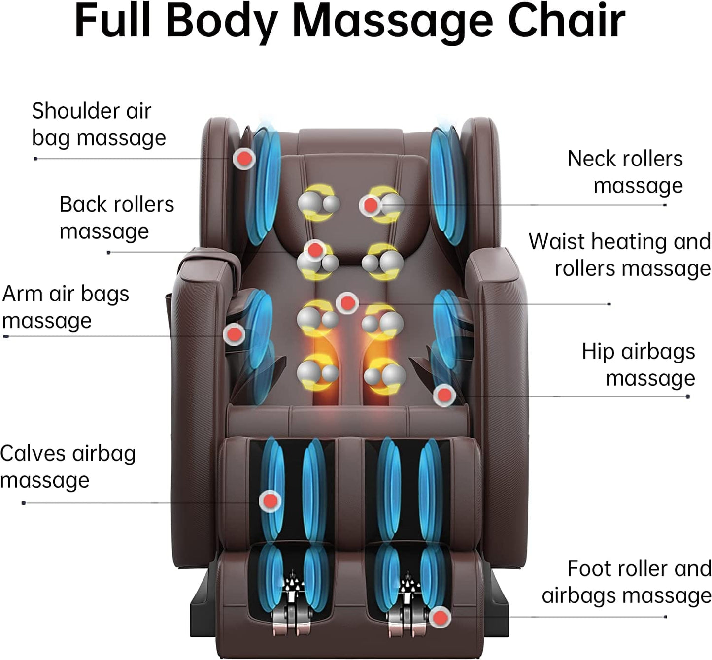 Real Relax Massage Chair Real Relax® SS01 Massage Chair Brown 665878409159