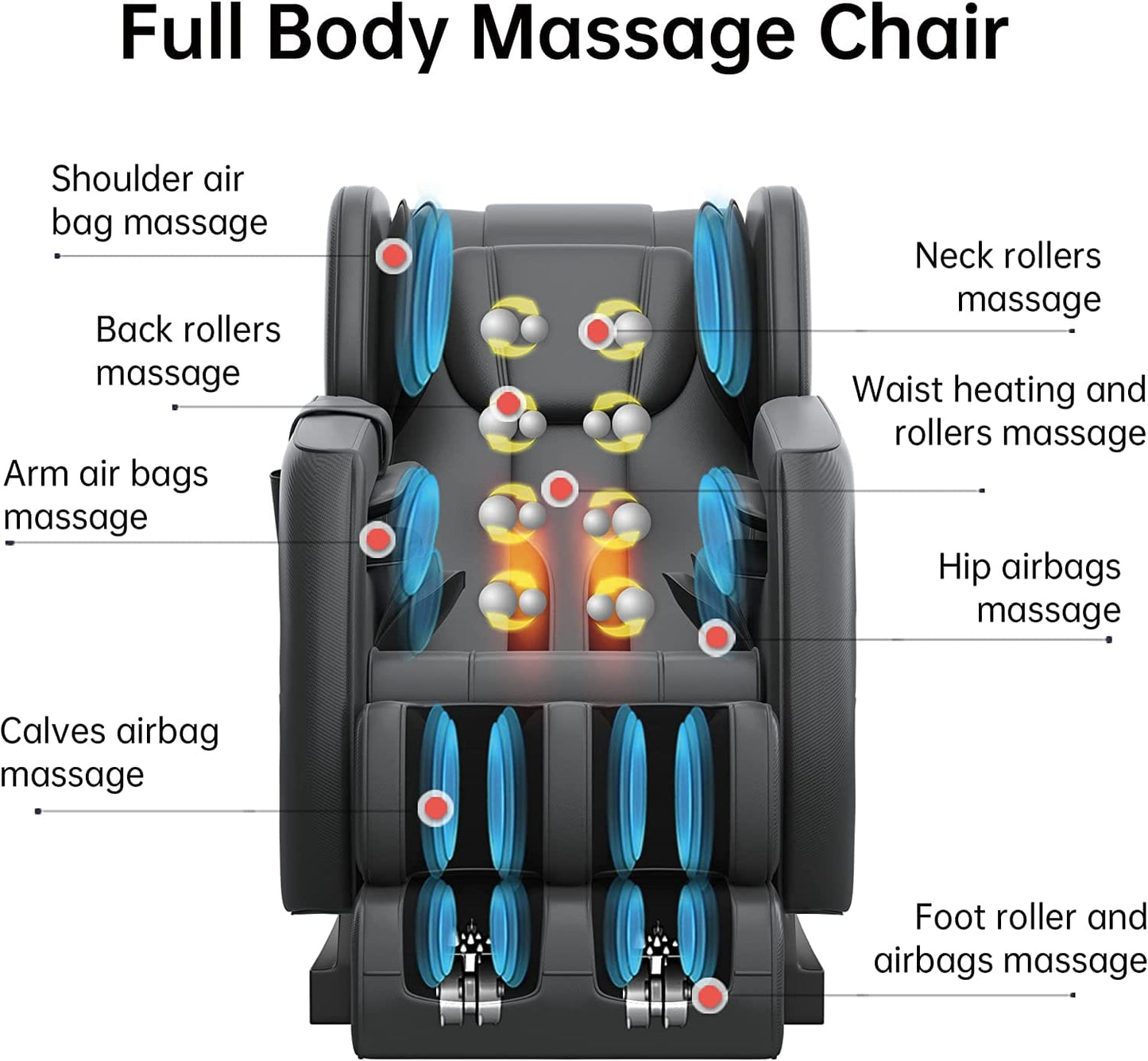 Real Relax Massage Chair Real Relax® SS01 Massage Chair Black 665878409135